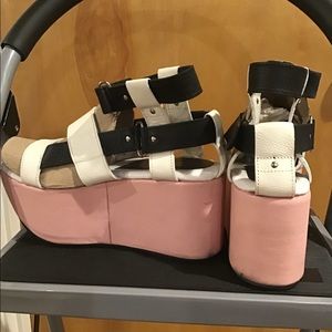 Feminine Masculine platform sandals